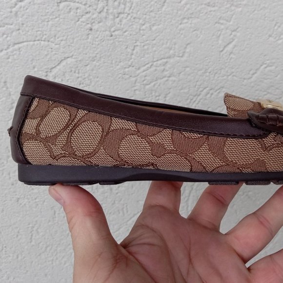 Coach OLIVE Loafer/Moccasin Signature C/Leather UNWORN! ZERO WEAR Sz 6 - Picture 8 of 12